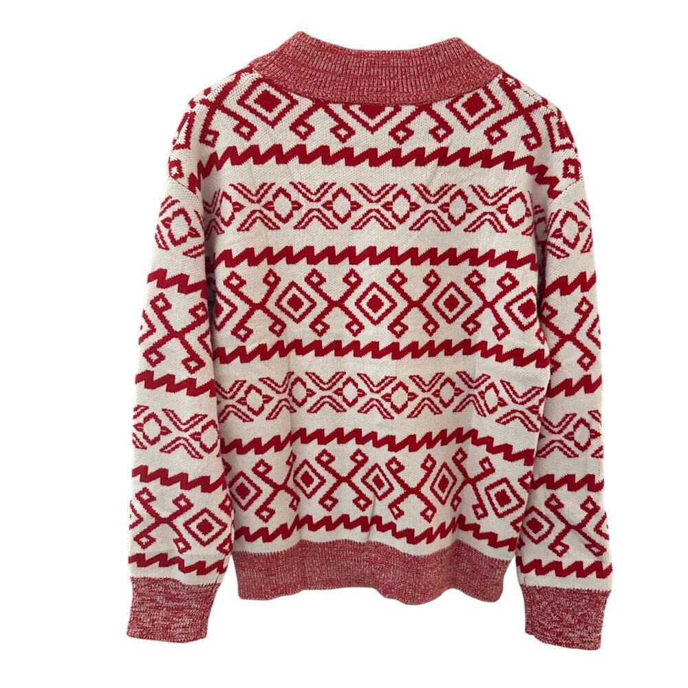 A New Day Apres Crew‎ Neck Graphic Pullover Sweater Red Size Medium - Picture 5 of 11